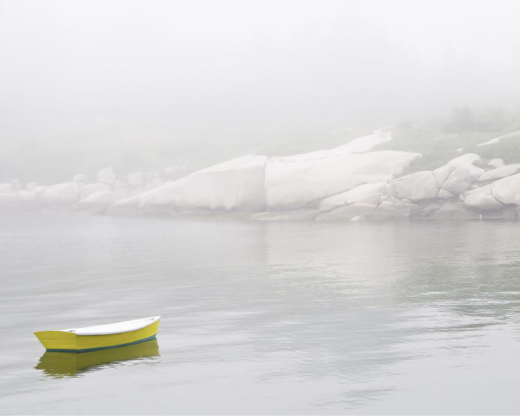 Yellow Boat - Stonington, Maine